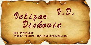 Velizar Dišković vizit kartica